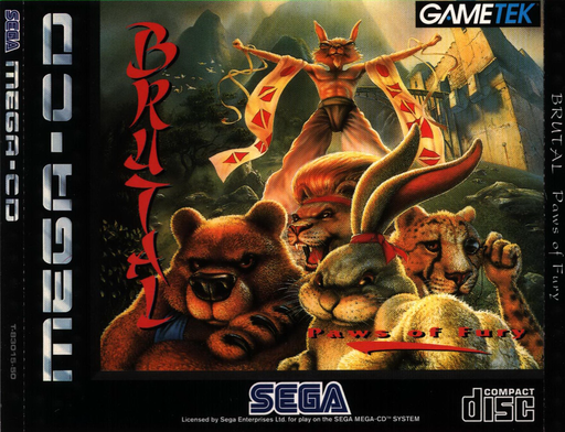 Brutal Paws of Fury box art for Sega CD
